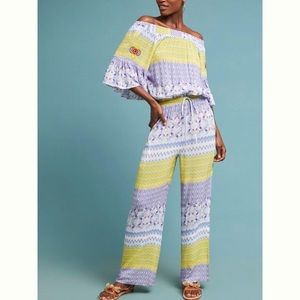 NWT - Tropical Off-The-Shoulder Jumpsuit